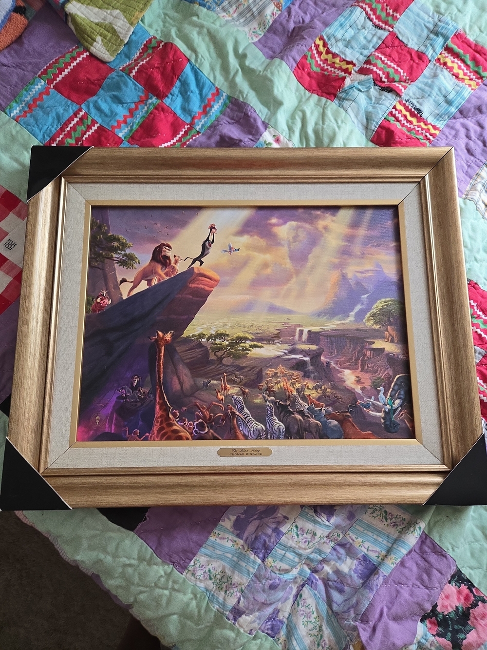 Thomas Kinkade Simba and Circle of Life Framed 17×21 New